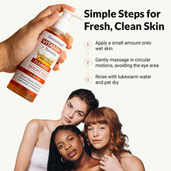 DERMATOUCH bottle held in hand illustrating 8 fl oz size and scale