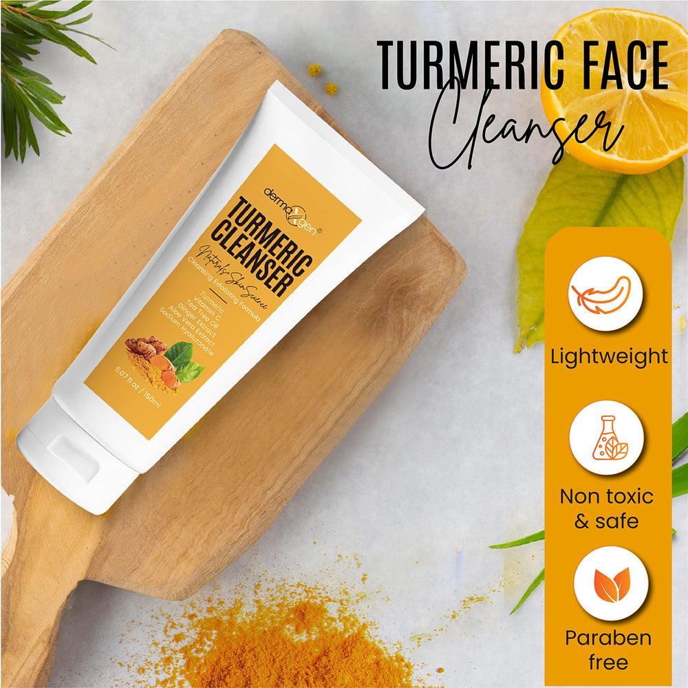 DERMAXGEN gel-to-foam lather in hand cleansing pores effectively