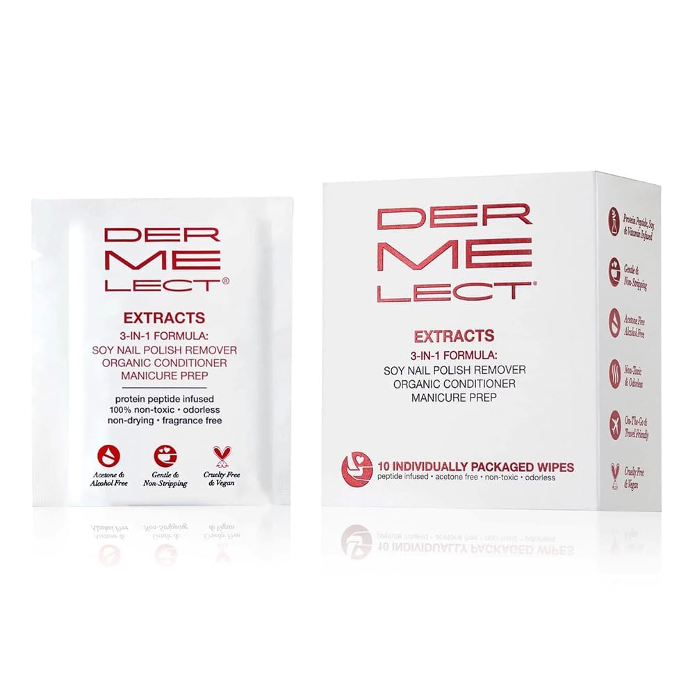 Dermelect front packaging showing award badges and compact 10-pack convenience