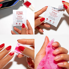 Dermelect close-up of wipe texture and liquid infusion showing conditioning formula