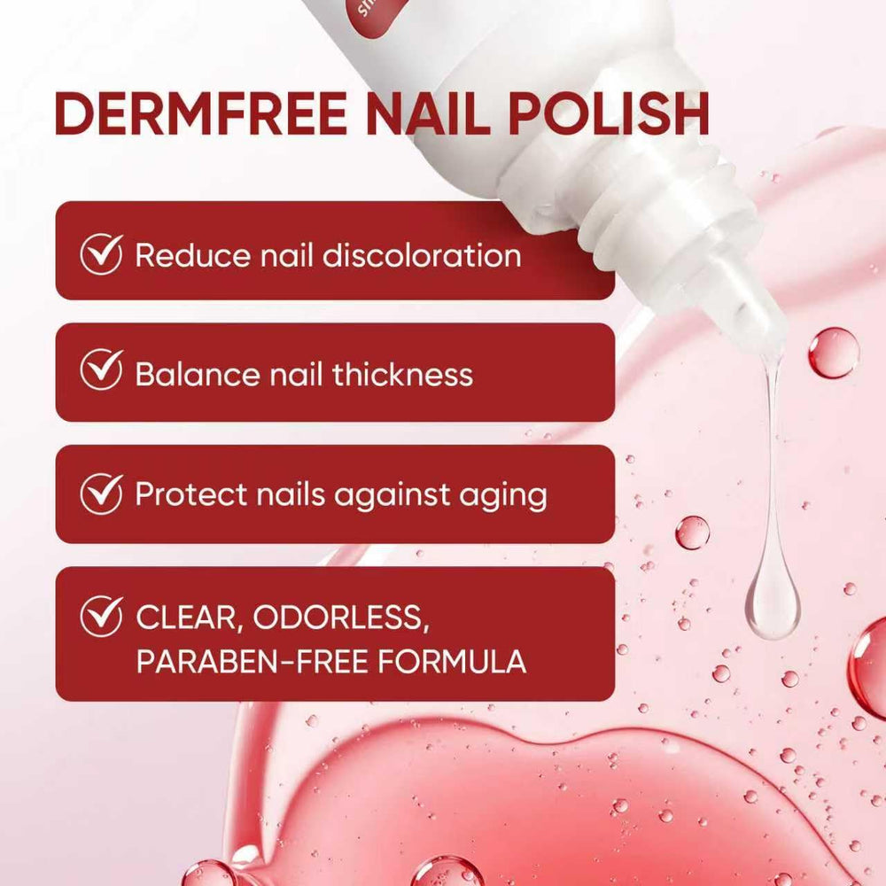 DERMFREE liquid texture close-up illustrating quick absorption and smooth finish