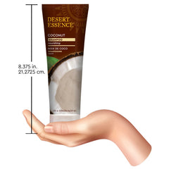 Desert Essence ingredient display with coconut and hemp for nourishing benefit