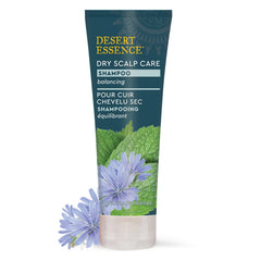 Desert Essence label detail highlighting ingredients and gentle formula benefits