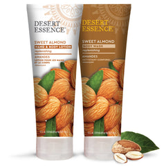 Desert Essence ingredient and recycling tag close-up, highlights certified organic sourcing