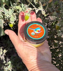Desert Oasis open jar texture close-up displaying rich balm for deep conditioning