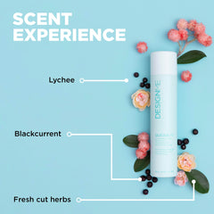 Design.Me QUICKIE.ME label close-up showing ingredient list and gentle formulation