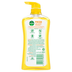 Dettol bottle cap and pump detail enabling easy dispensing