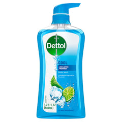 Dettol bottle front view showing cool mint bergamot freshness benefit