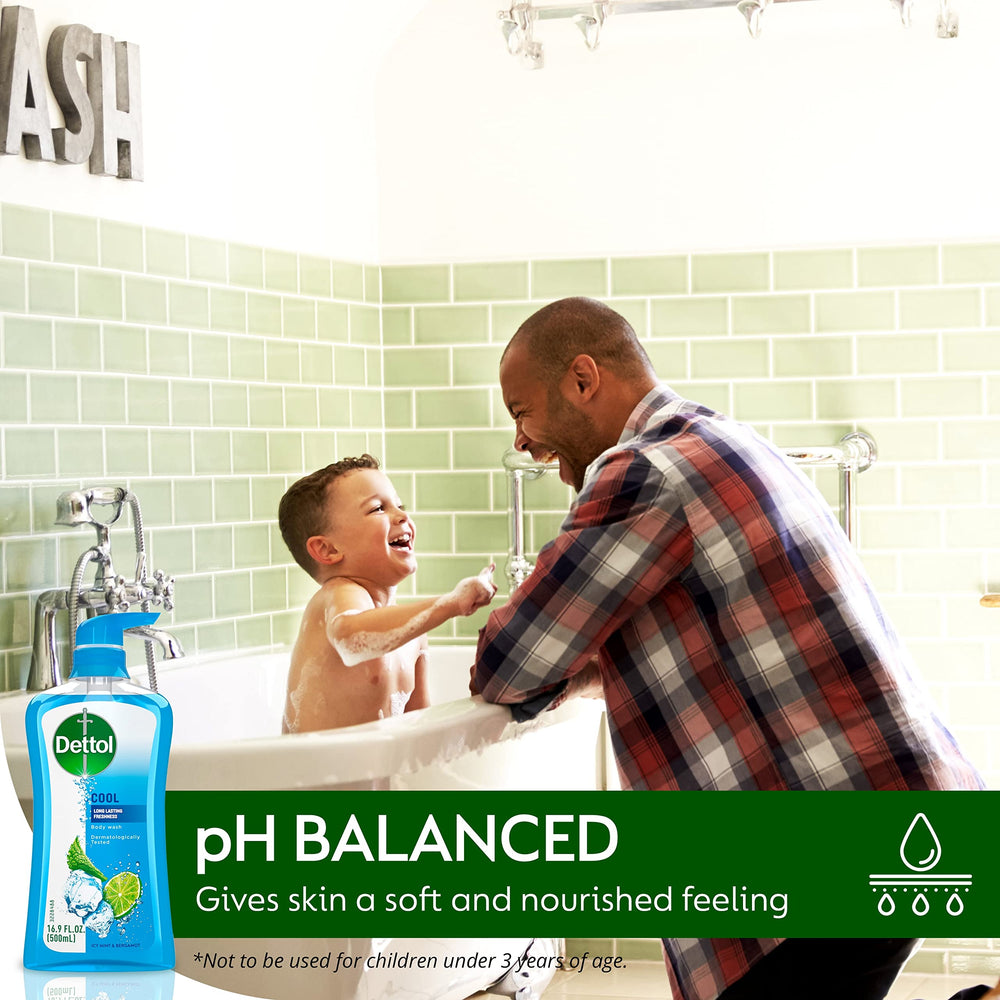 Hand holding Dettol bottle for size comparison showing travel-friendly benefit