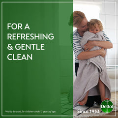 Dettol bottle in a morning bathroom scene showing refreshing start benefit