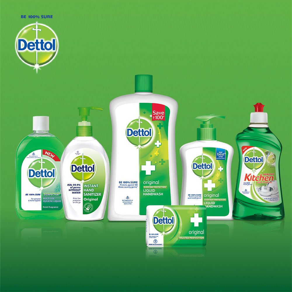 Dettol skincare in bathroom lifestyle setting showing everyday use