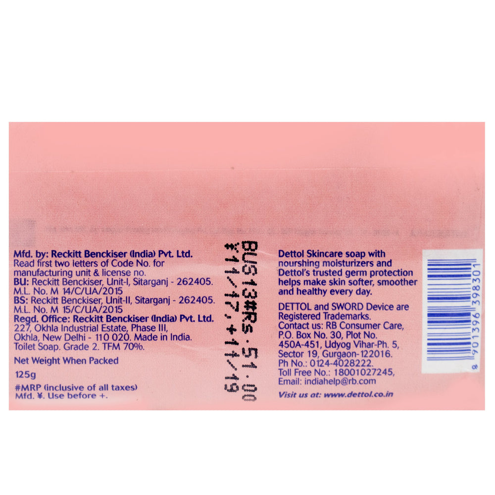 Dettol skincare single bar close-up highlighting texture and smooth finish