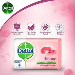 Close-up of Dettol soap surface texture highlighting gentle lathering