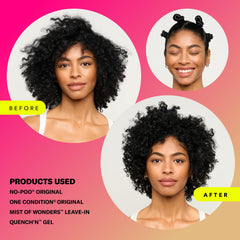 DevaCurl gel being applied to damp hair to enhance definition and reduce frizz