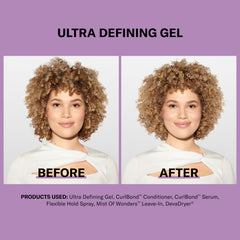 DevaCurl applied on curly hair demonstrating defined clumps and reduced frizz benefits
