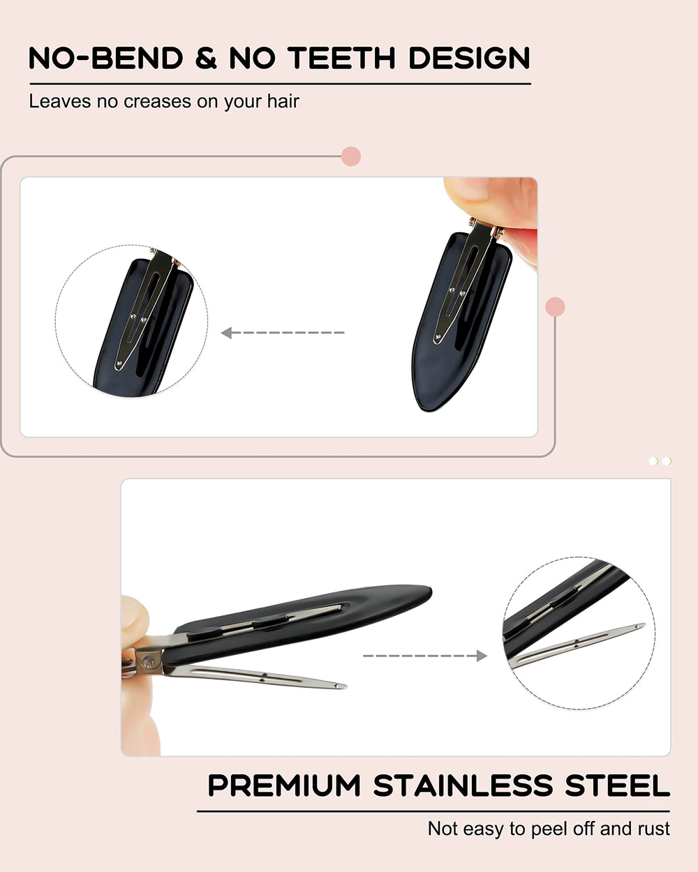 DF DUALFERV clip securing hair during makeup application for neat styling