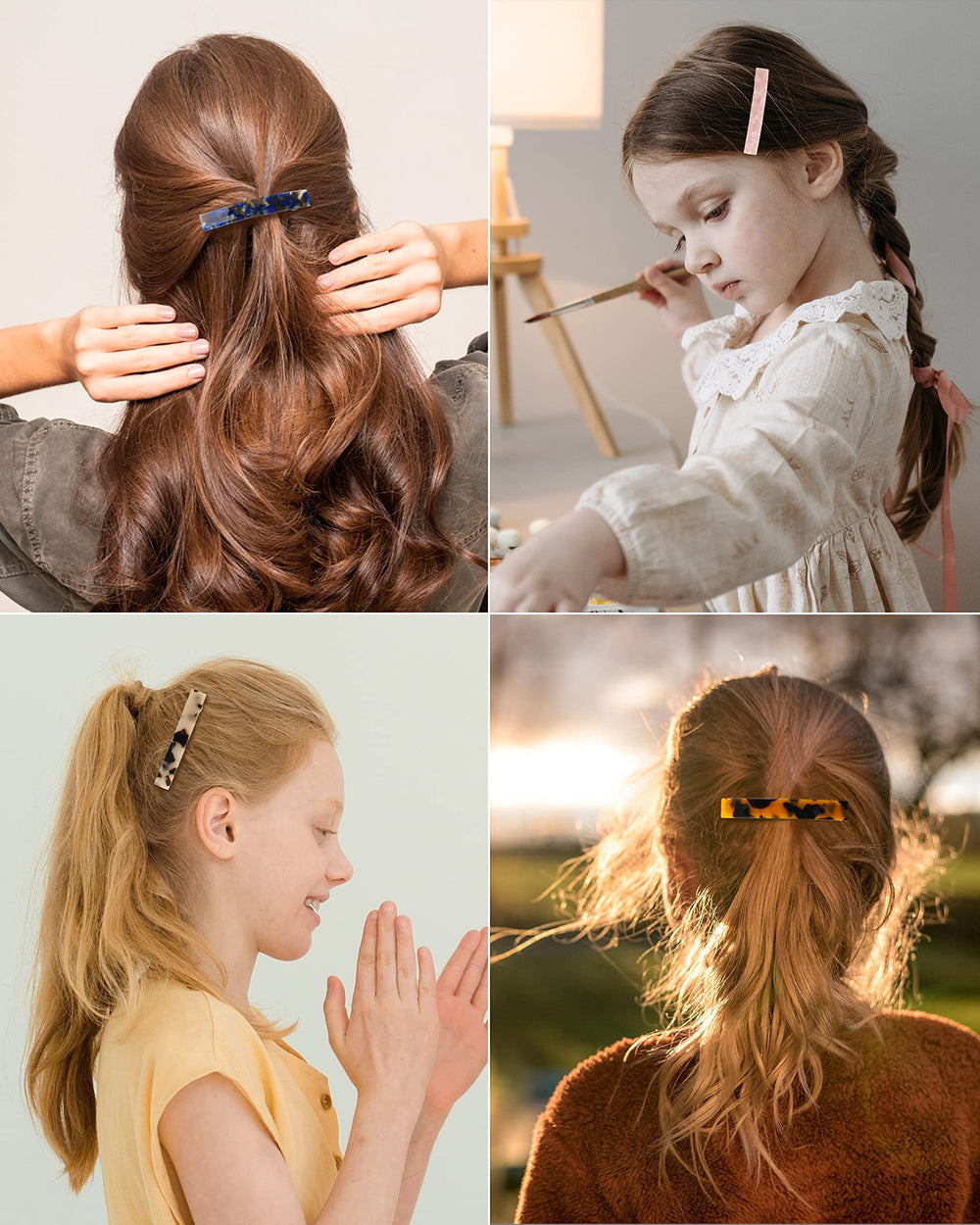 DF DUALFERV side profile clip on fine hair demonstrating secure gentle grip