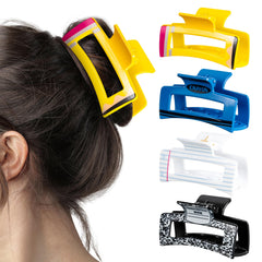 DFuniuxin front pack view showing four stationery-themed clips for playful styling