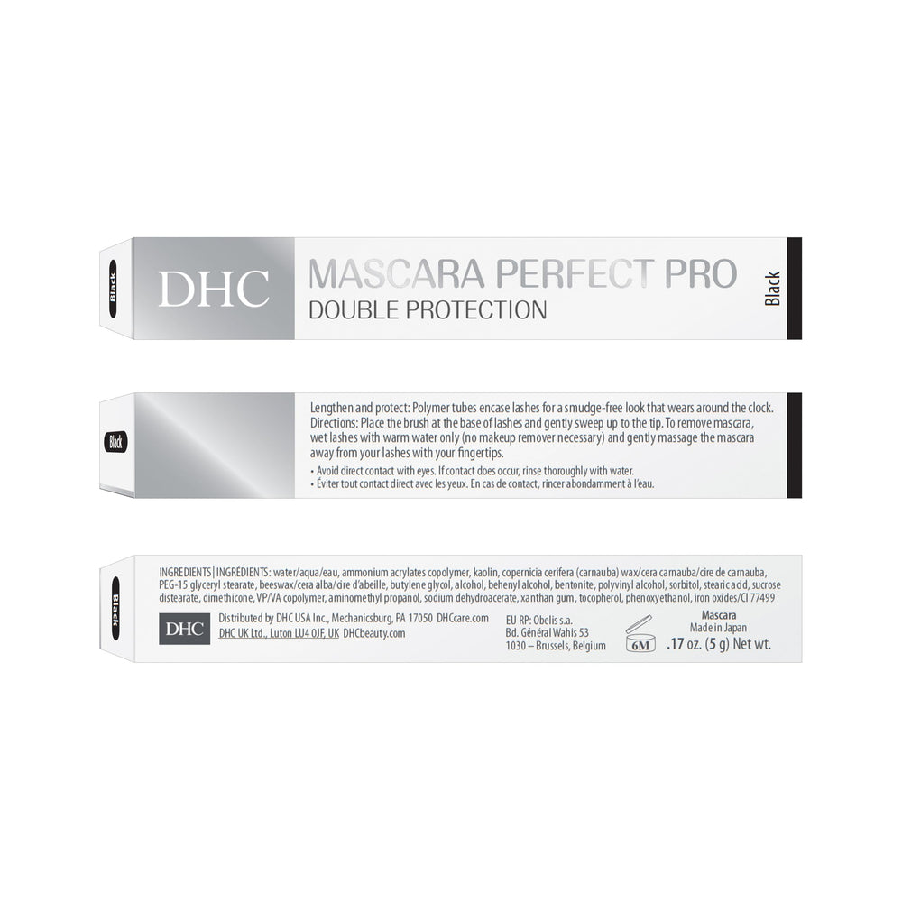 DHC mascara open tube highlighting polymer film technology benefits
