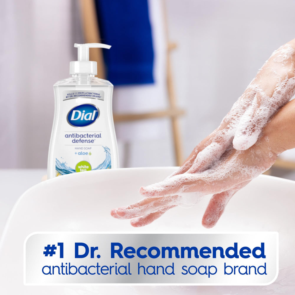 Dial bottle label detail emphasizing ingredients and dermatologist-tested assurance