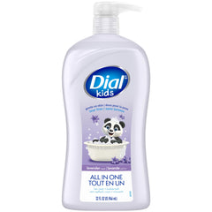 Dial front bottle lavender scent shows easy head-to-toe use