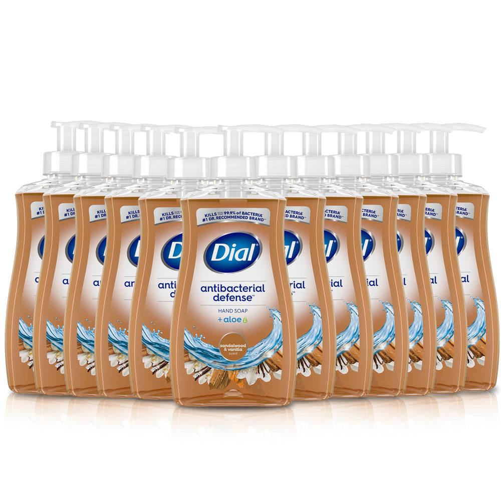 Dial front bottle showing sandalwood and vanilla scent, reassuring clean results