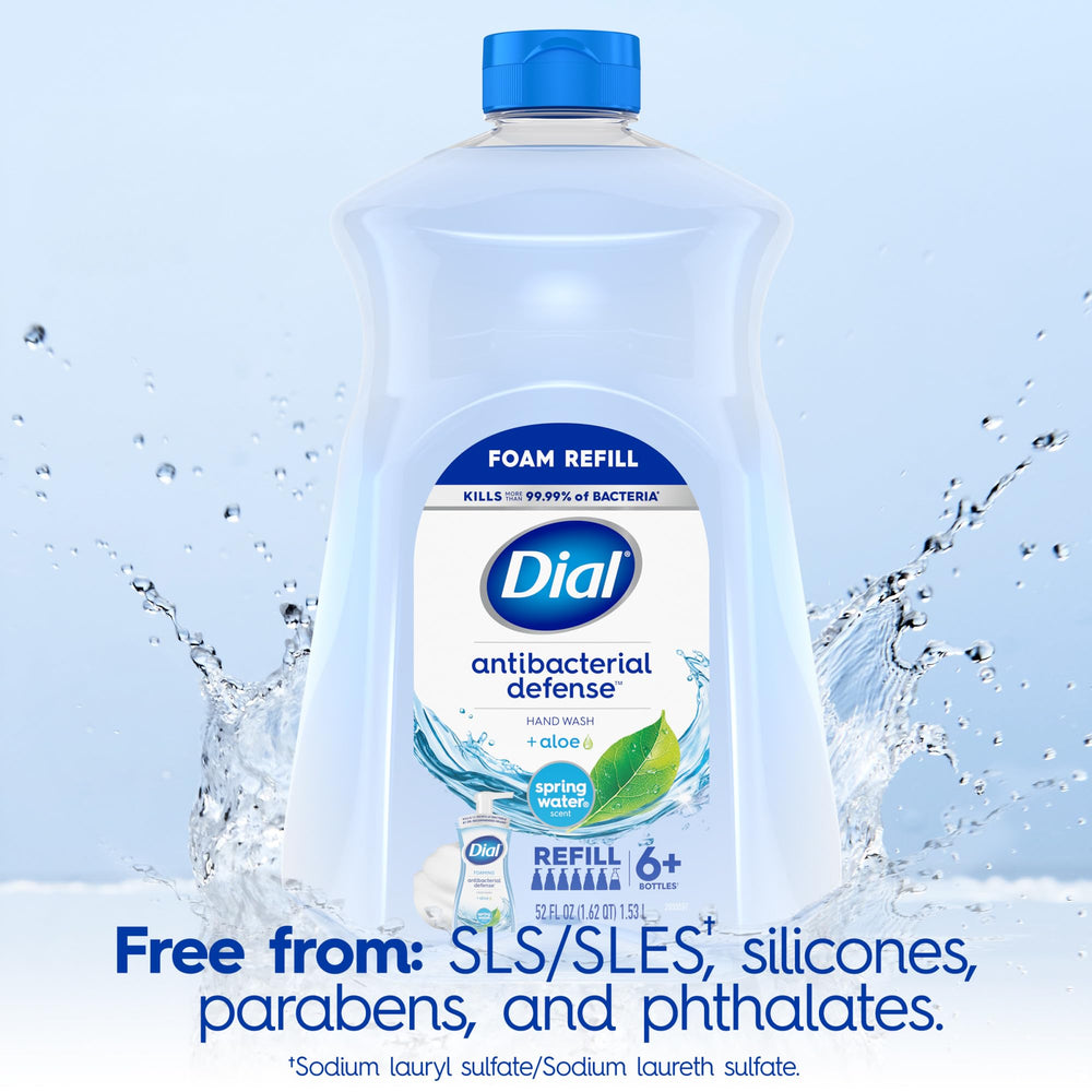 Dial refill pouring into a dispenser for economical refill benefit