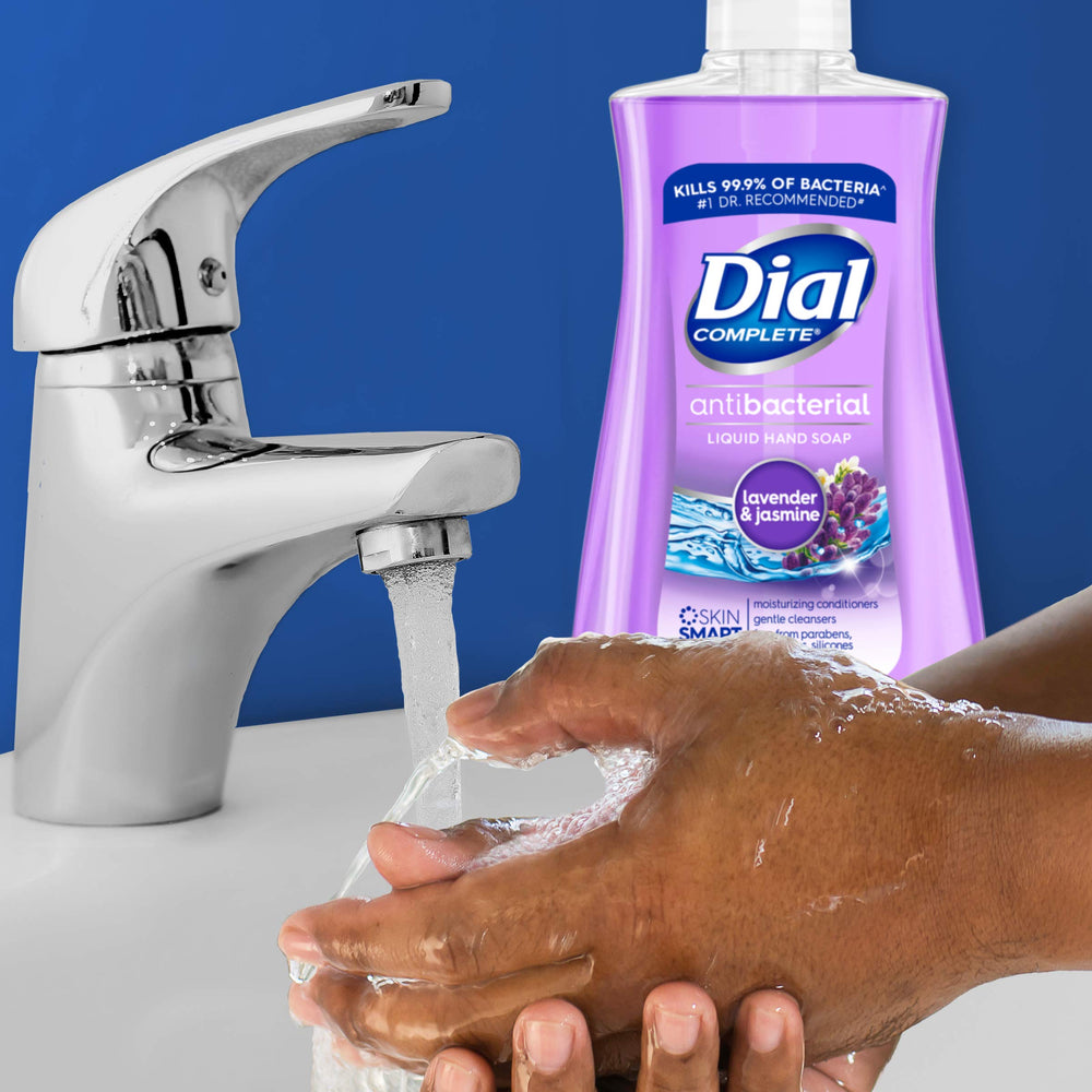 Dial bottle size comparison near toiletries for scale and portability benefit