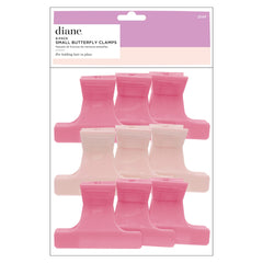 Diane front packaging showing nine frosty butterfly clips, convenient storage benefit