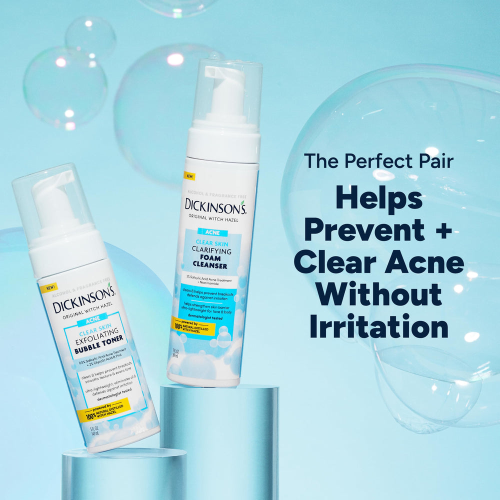 Dickinson's cleanser on bathroom sink showing everyday routine convenience
