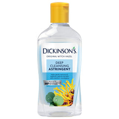 Dickinson's bottle front 16oz showing clear astringent for gentle cleansing