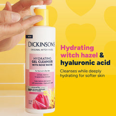 Dickinson's gel on hand foaming to show effective yet gentle cleanse