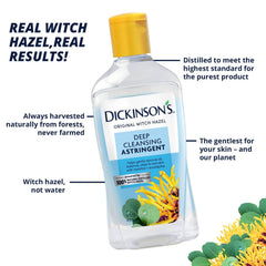 Dickinson's label closeup showing ingredients and sustainable harvest information
