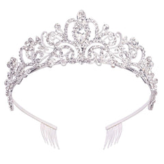 Didder front view tiara showcasing sparkle and elegant shape for formal looks