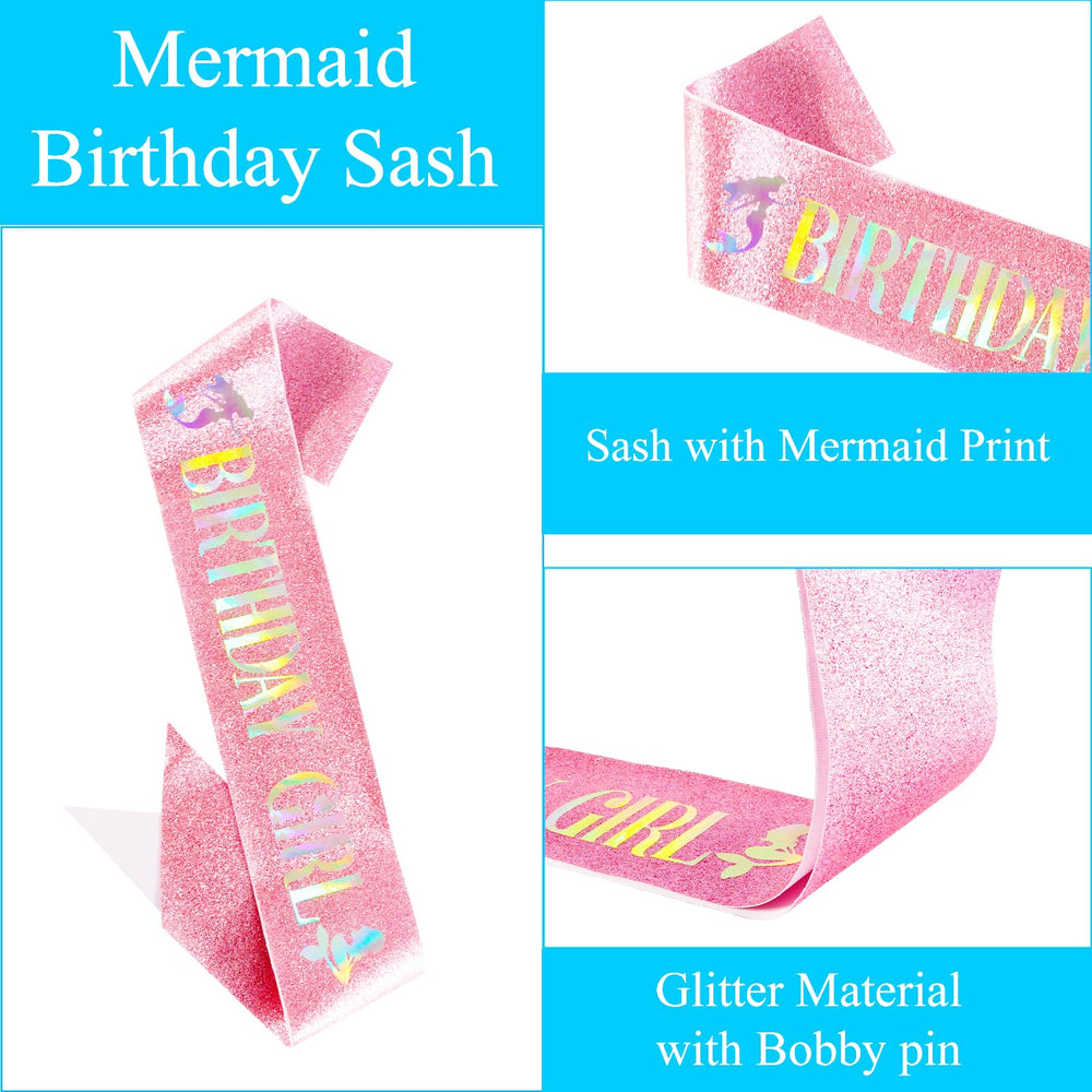 Didder sash flat lay highlighting mermaid print and sparkle
