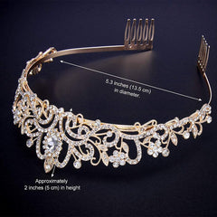 Didder tiara worn in an updo displaying polished bridal finish