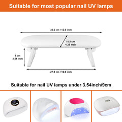 Diesisa PVC manicure mat with hand rest showing easy cleanup benefit