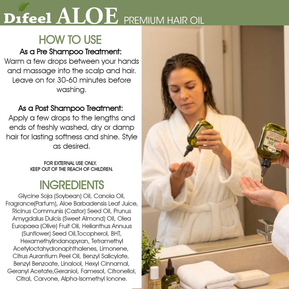 Difeel applied as a pre-wash treatment on wet hair demonstrating deep hydration