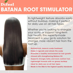 Difeel before and after hair lengths showing improved shine