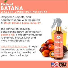 Difeel misting on damp hair demonstrating detangling and anti-frizz effect