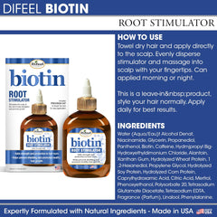 Before and after hair composite with Difeel showing fuller-looking results