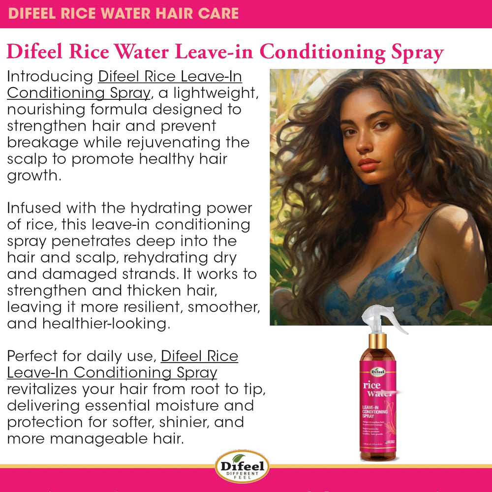 difeel misted hair texture demonstrates instant hydration and frizz reduction benefit