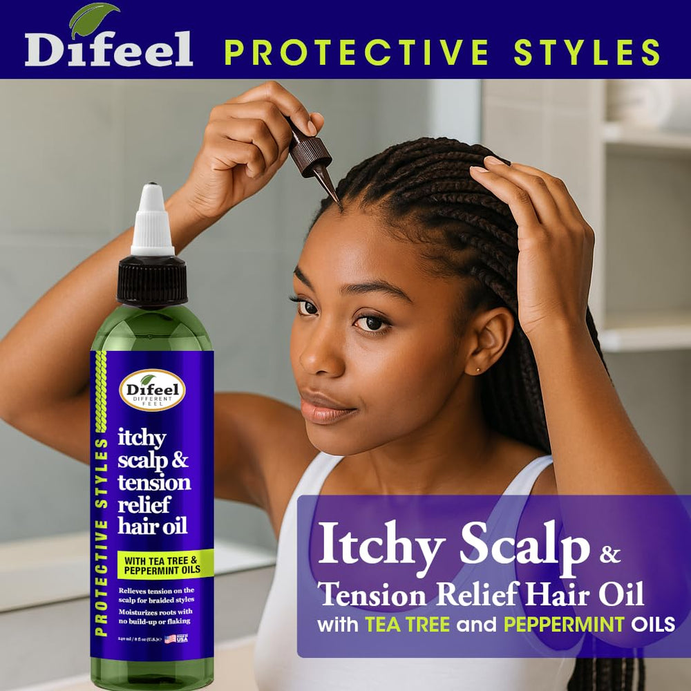 Difeel oil drop on fingertip showing lightweight texture and absorption