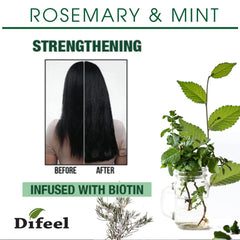 Difeel scalp massage application showing soothing mint sensation and comfort