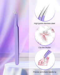Difenni dual-ended tool held in hand for precise gem placement