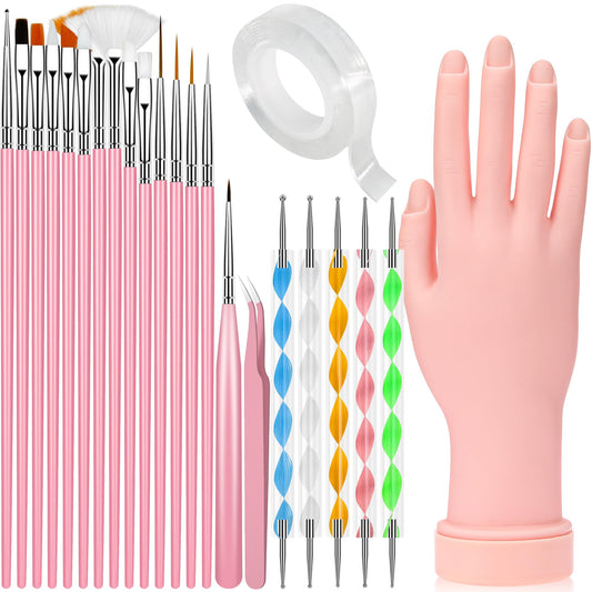 Difenni front view practice hand showing realistic shape and soft-touch benefit