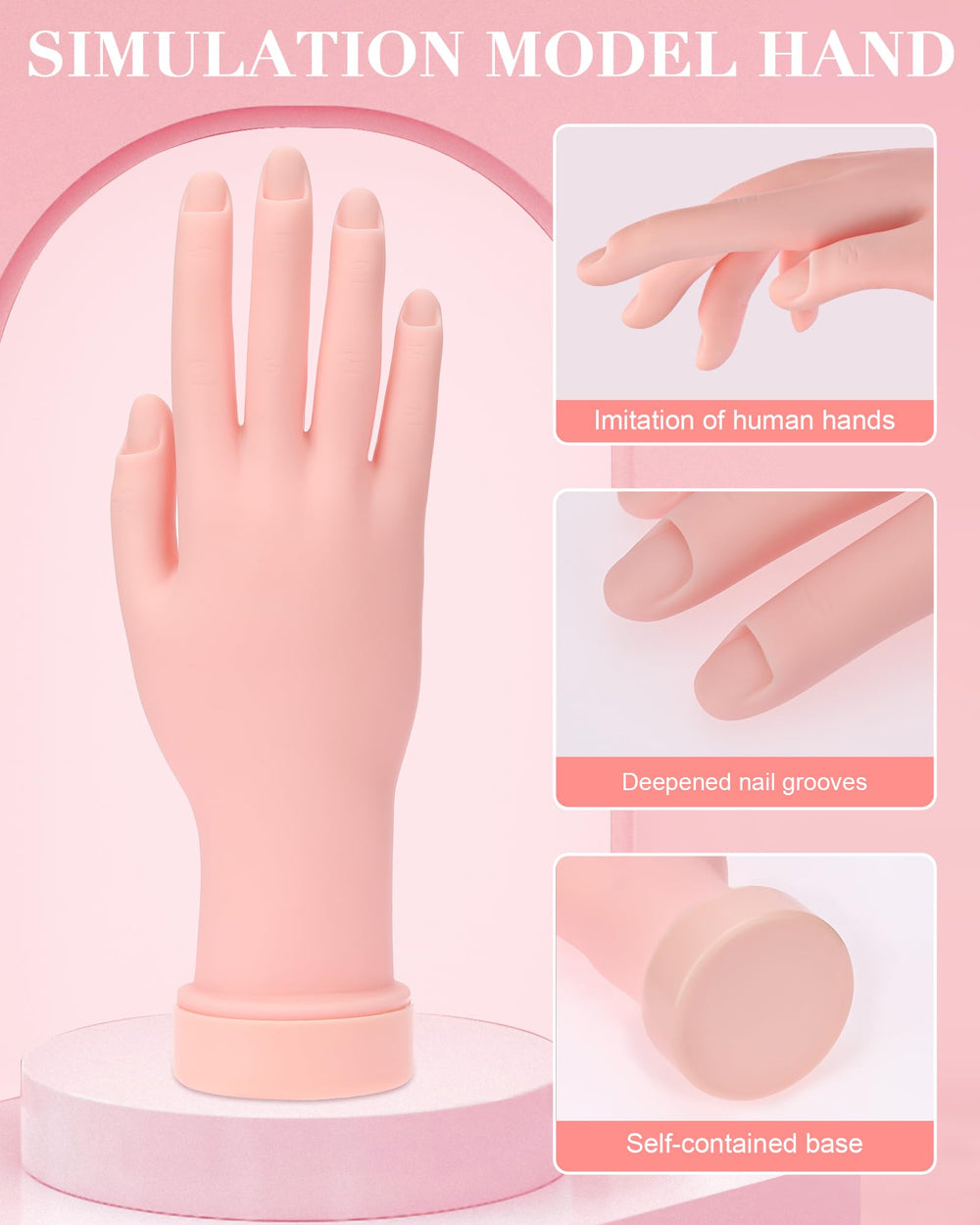 Difenni close-up of flexible fingers demonstrating realistic bending
