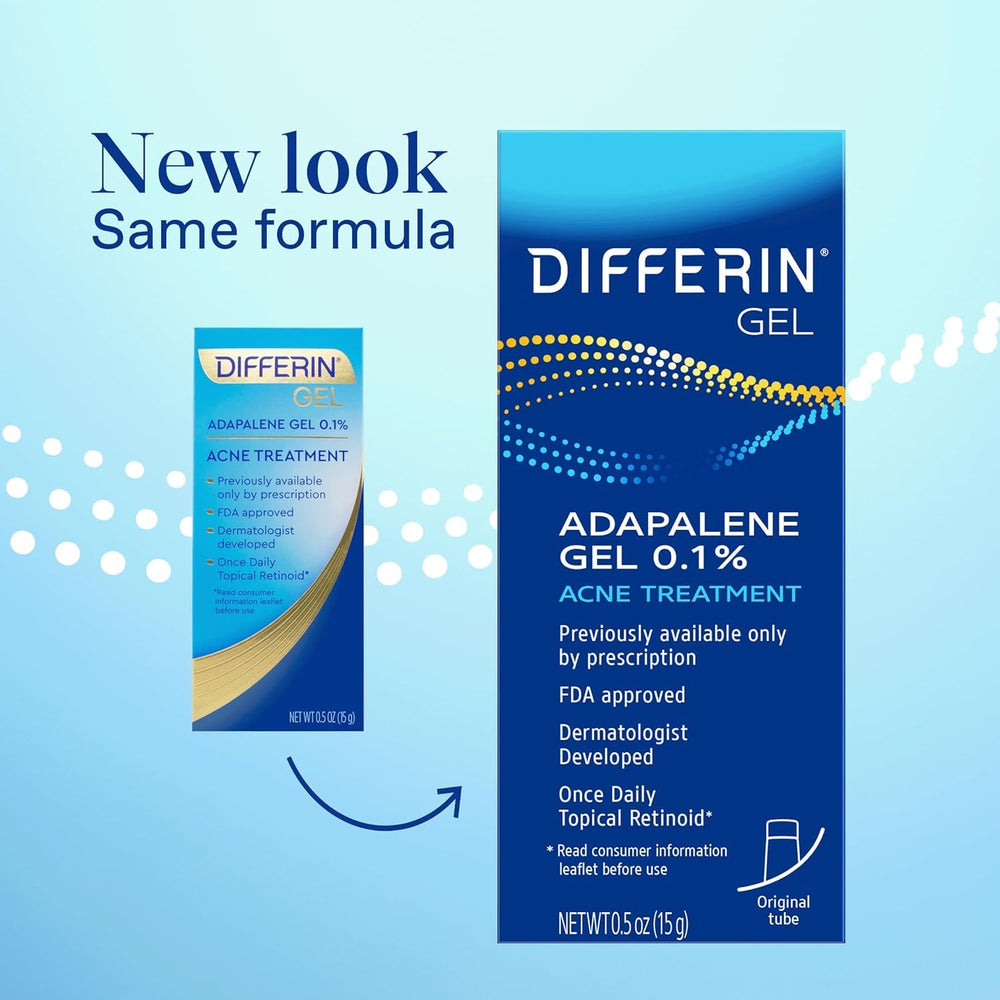Applying Differin gel to cheek demonstrating targeted acne treatment