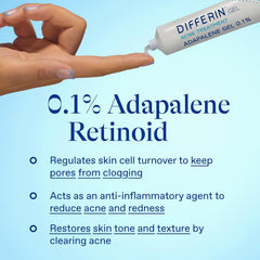 Differin on bathroom counter in daily skincare routine setting