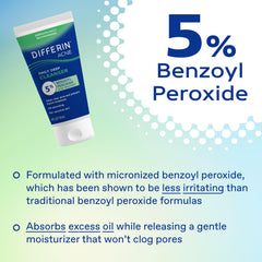 Differin benzoyl peroxide micronized visual illustrating deep pore delivery benefit